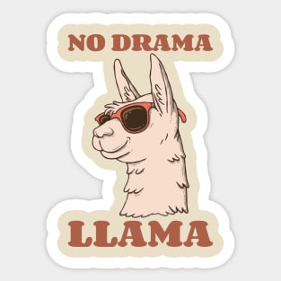 No Drama Llama Sticker